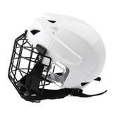 Maxbell 2xAdjustable Ice Hockey Helmet & Face Mask Combo for Men & Women White M