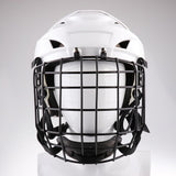 Maxbell 2xAdjustable Ice Hockey Helmet & Face Mask Combo for Men & Women White M
