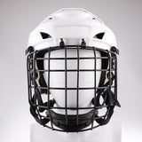 Maxbell Adjustable Ice Hockey Helmet & Face Mask Combo for Men & Women White M