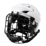 Maxbell 2xAdjustable Ice Hockey Helmet & Face Mask Combo for Men & Women White M