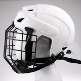 Maxbell 2xAdjustable Ice Hockey Helmet & Face Mask Combo for Men & Women White M