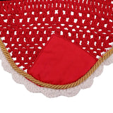 Maxbell Soft Cotton Hand Crochet Breathable Fly Veil with Ears for Horse Red - Aladdin Shoppers