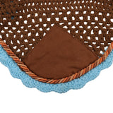 Maxbell Soft Cotton Hand Crochet Breathable Fly Veil with Ears for Horse Brown - Aladdin Shoppers