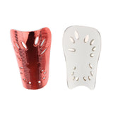 Maxbell Electroplated Shin Guard Pads Shinguard Soccer Protective Gear Red - Aladdin Shoppers