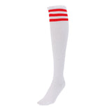 Maxbell Golf Stripe Thigh High Tube Sock Knee High Protection Socks L White+StripedA - Aladdin Shoppers