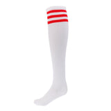 Maxbell Golf Stripe Thigh High Tube Sock Knee High Protection Socks L White+StripedA - Aladdin Shoppers