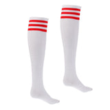 Maxbell Golf Stripe Thigh High Tube Sock Knee High Protection Socks L White+StripedA - Aladdin Shoppers