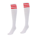 Maxbell Golf Stripe Thigh High Tube Sock Knee High Protection Socks S White+StripedA - Aladdin Shoppers