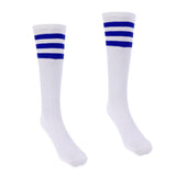 Maxbell Golf Stripe Thigh High Tube Sock Knee High Protection Socks S White+StripedC - Aladdin Shoppers