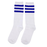 Maxbell Golf Stripe Thigh High Tube Sock Knee High Protection Socks S White+StripedC - Aladdin Shoppers