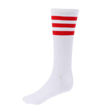 Maxbell Golf Stripe Thigh High Tube Sock Knee High Protection Socks L White+StripedA - Aladdin Shoppers