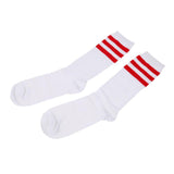 Maxbell Golf Stripe Thigh High Tube Sock Knee High Protection Socks L White+StripedA - Aladdin Shoppers