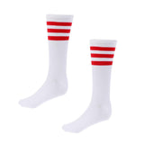 Maxbell Golf Stripe Thigh High Tube Sock Knee High Protection Socks S White+StripedA - Aladdin Shoppers