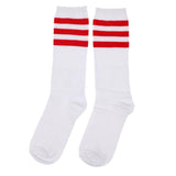 Maxbell Golf Stripe Thigh High Tube Sock Knee High Protection Socks L White+StripedA - Aladdin Shoppers