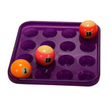 Maxbell 2 Pieces Durable Plastic Snooker/Pool Ball Tray Holds 16 Balls Blue & Purple - Aladdin Shoppers