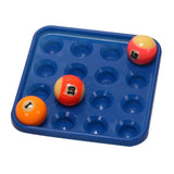 Maxbell 2 Pieces Durable Plastic Snooker/Pool Ball Tray Holds 16 Balls Blue & Purple