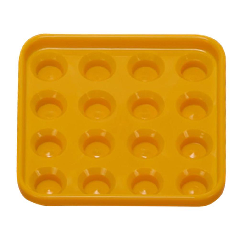 Maxbell Maxbell Durable Plastic Snooker or Pool Ball Tray Holds 16 Balls Yellow