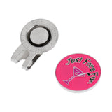 Maxbell Maxbell Portable Mini Alloy Golf Ball Marker with Magnetic Golf Hat Clip Rose Red