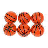 Maxbell Maxbell 6 Pieces Basketball Pattern Novelty Golf Balls Set Practice Golf Accessory