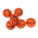 Maxbell 6 Pieces Basketball Pattern Novelty Golf Balls Set Practice Golf Accessory - Aladdin Shoppers