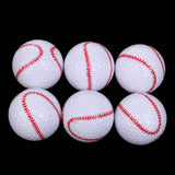 Maxbell 6 Pieces Baseball Pattern Novelty Golf Balls Set Practice Golf Accessory - Aladdin Shoppers