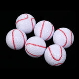 Maxbell 6 Pieces Baseball Pattern Novelty Golf Balls Set Practice Golf Accessory - Aladdin Shoppers