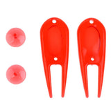 Maxbell 10 Pieces Plastic Golf Divot Repair Tool with Ball Marker Golfer Tools Red - Aladdin Shoppers