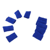 Maxbell 10 Pieces Stretchy Finger Protector Sleeves Support Basketball Volleyball Royal Blue - Aladdin Shoppers