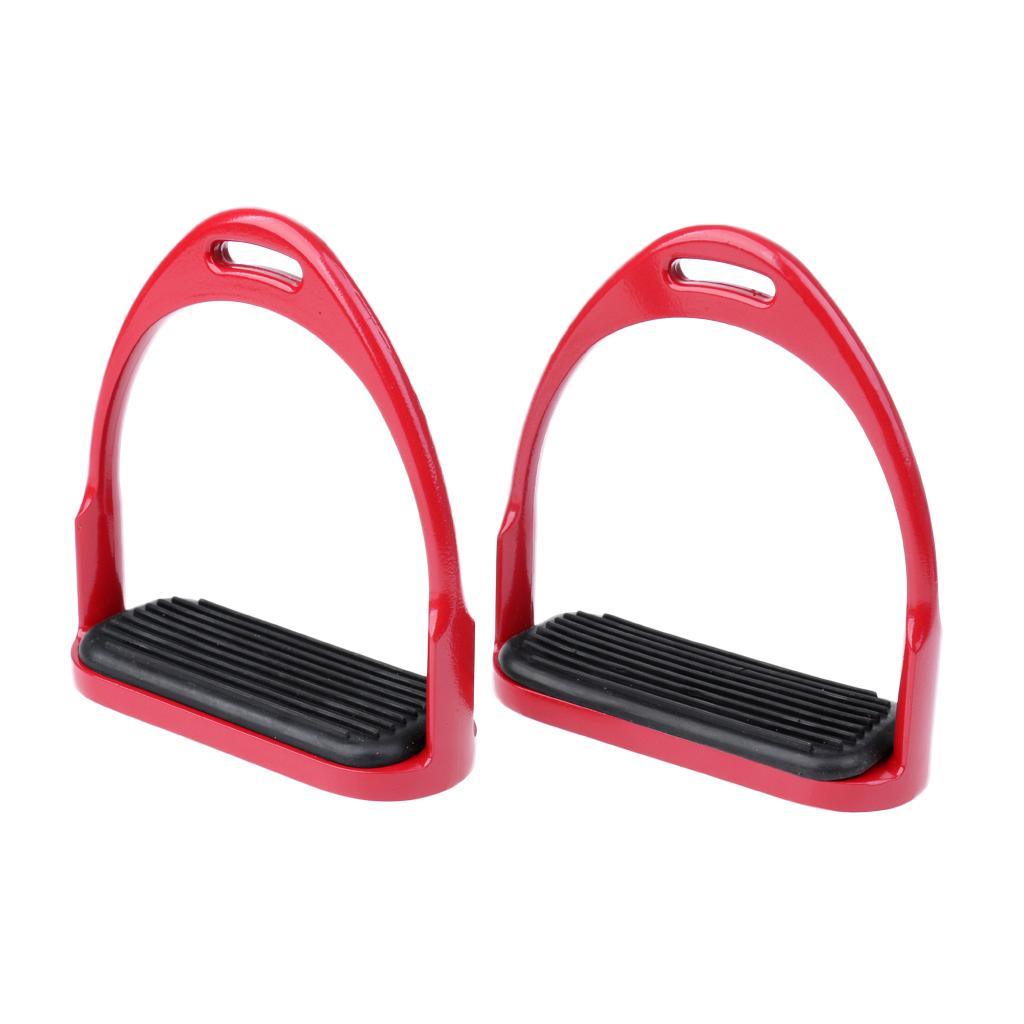 Maxbell Maxbell Stirrup Horse Riding Equestrian Lightweight Aluminum Stirrups Red