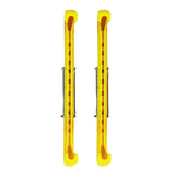 Maxbell 1 Pair Plastic Ice Hockey Figure Skate Walking Blade Guard Protective Cover Yellow - Aladdin Shoppers