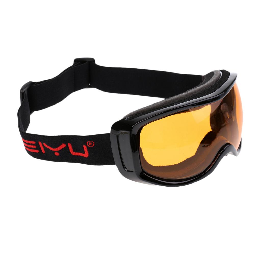 Maxbell Maxbell Professional Snowboarding Goggles Glasses Eye Protector Black Orange Lens