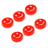 Maxbell Maxbell 6 Pieces Tennis Racquet Vibration Dampener Shock Absorber Damper Red Smile