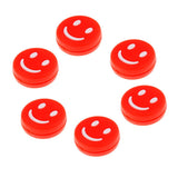 Maxbell Maxbell 6 Pieces Tennis Racquet Vibration Dampener Shock Absorber Damper Red Smile