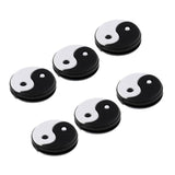 Maxbell Maxbell 6Pcs Yin Yang Tennis Racquet Vibration Dampener Shock Absorber Black White