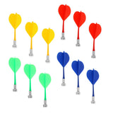 Maxbell 12 Pieces Magnetic Darts Safety Replacement Darts Indoor Game Target Accessories 4 Color Mix