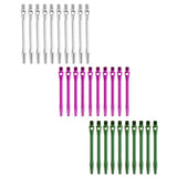 Maxbell Maxbell 10 Pieces 52mm Sturdy Alloy Dart Shafts Stems Indoor Games Accessory Silver
