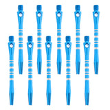 Maxbell Maxbell 10 Pcs 52mm Thread Alloy Re-Grooved Dart Stems Shafts Blue