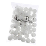 Maxbell 50 Pieces/Pack 3 Star 40mm Table Tennis Balls Ping Pong Practice Balls White - Aladdin Shoppers