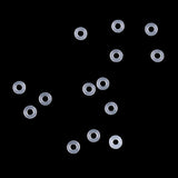 Maxbell Maxbell Set of 100 Rubber Dart O-Rings Dart Washers White - Keep Shafts Tight