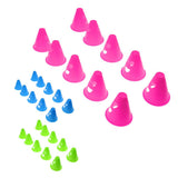 Maxbell Maxbell 10 Pieces Expressions Inline Roller Skating Sport Cones Pile Cup Rose Red