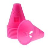 Maxbell Maxbell 10 Pieces Expressions Inline Roller Skating Sport Cones Pile Cup Rose Red
