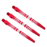 Maxbell Maxbell 3 Pcs Pro Thread Alloy Re-Grooved Dart Stems Shafts Red