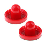 Maxbell 2 Pieces Air Hockey Felt Pushers Goalie Handles Paddles Replacement Medium Red - Aladdin Shoppers