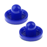 Maxbell Maxbell 2 Pieces Air Hockey Felt Pushers Goalie Handles Paddles Replacement Large Blue