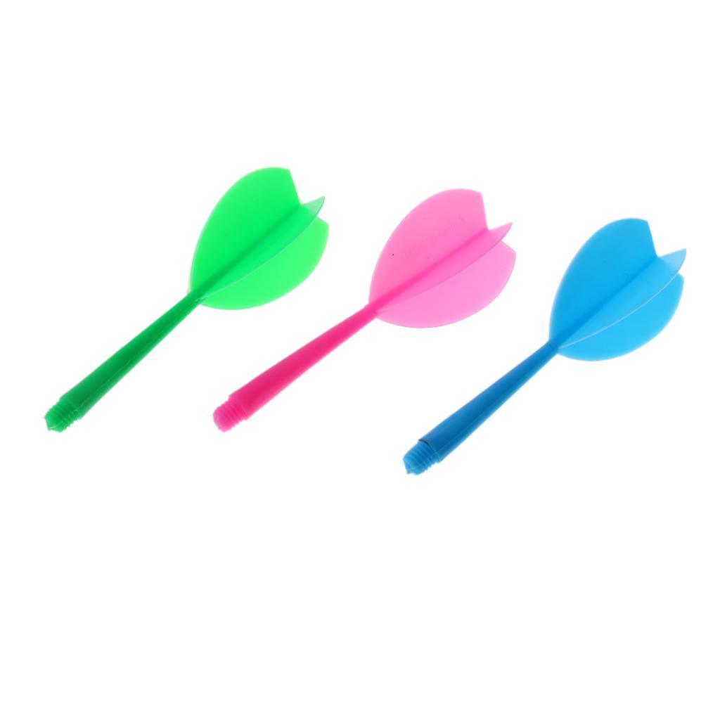 Maxbell Maxbell 30 Pieces Multicolor Plastic Darts Shaft Flight Combo Set  Pink Blue Green