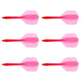 Maxbell 6 Pieces Transparent 2BA Thread Dart Shafts and Dart Flights Connection Red - Aladdin Shoppers