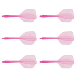 Maxbell 6 Pieces Transparent 2BA Thread Dart Shafts and Dart Flights Connection Pink - Aladdin Shoppers