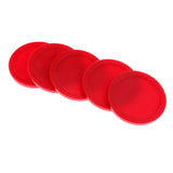 Maxbell Maxbell 5 Pieces 62mm Air Hockey Replacement Pucks for Full Size Air Hockey Tables Red