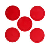 Maxbell Maxbell 5 Pieces 62mm Air Hockey Replacement Pucks for Full Size Air Hockey Tables Red