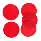 Maxbell Maxbell 5 Pieces 62mm Air Hockey Replacement Pucks for Full Size Air Hockey Tables Red